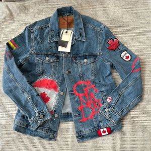 Hudson’s Bay x Levi’s Team Canada Tokyo Olympics 2020 Graffiti Denim Jacket